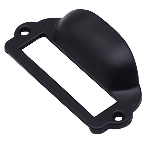 Lepohome 20 Pieces 82X40Mm Black Card Holder Drawer Pull/Label Frames Card/Tag Pull/Cabinet Frame Handle/File Name Card Holder For Office Furniture Cupboard Cabinet Drawer Box Case Hardware #TOP1