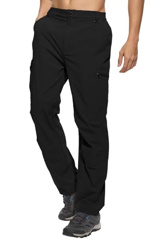 Work Pants for Men Waterproof Lightweight Quick Dry Travel Fishing Camping Men Hiking Cargo Pants Outdoor 6 Pockets