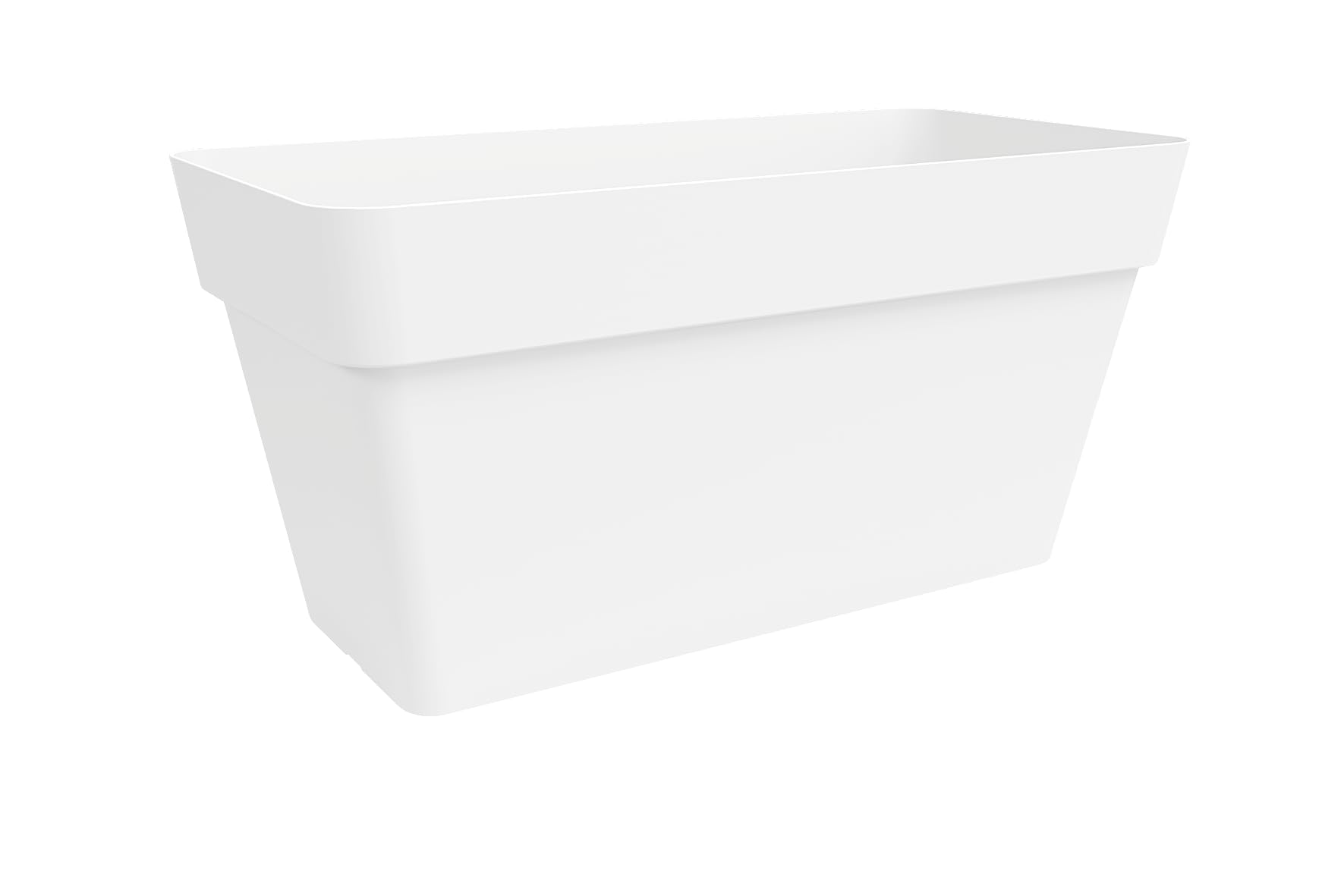 Nicoli Macetero rectangular Arke cajón 8380 cm 78 x 38 x 38 x 38 cm, maceta grande de interior exterior, de polietileno, maceta para flores y plantas (blanco)