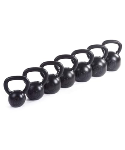 Wolverson Fitness Black Series Kettlebell Hardstyle Stahl Kettlebell mit breitem Griff für Functional Training Krafttraining Cross Training & Home Gym (10 kg)