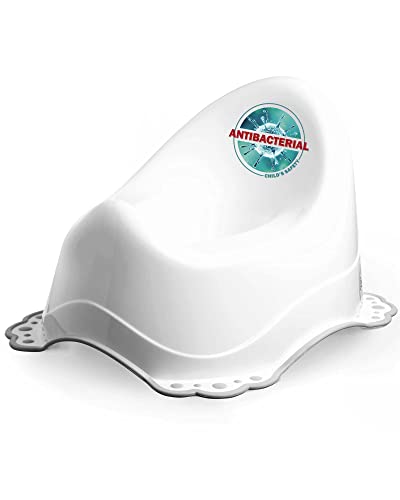 DOCARI Baby Töpfchen weiß antibakteriell ab 1 Jahr - Toilettentrainer für Kinder bequem & praktisch für unterwegs und zuhause - Erste Kindertoilette Ergonomisches Töpfchen Kindertöpfchen Cover