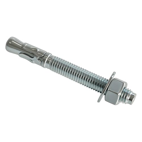 SONIGEKO 1/2″ x 4-1/2″ Wedge ANCHORPZ – Concrete Anchor Carbon Steel Wedge Anchor with Excellent Anti-Rust Performance 30PC