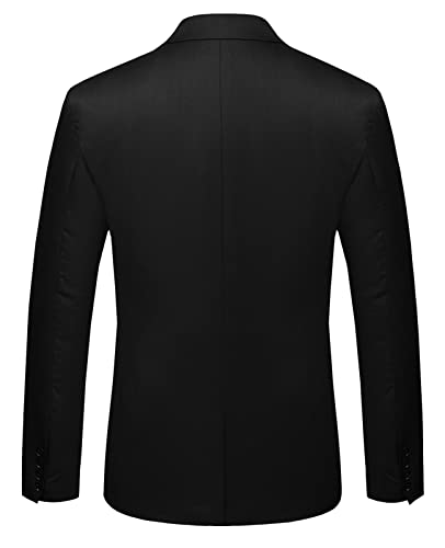 Wemaliyzd Mens 3 Pieces Business Suit Notch Lapel Back Centre Vent Blazer Vest Pants2