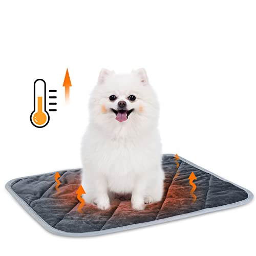 Nobleza Selbstheizende Decke für Katzen & Hunde, Haustiere Wärmematte, Waschbare Welpen Thermodecke, Selbstwärmende Winter Wärme Hundematte, Hund rutschfest Wärmedecke, Größe M 60x45cm