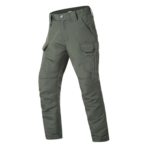 Men's Tactical Athletic Pants Waterproof Windproof Straight Leg Pants Outdoor Training Multi Pockets Cargo Sweatpants