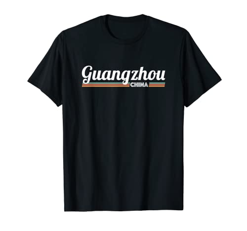 Retro Guangzhou China Regalo Vintage Viaje Vacaciones China Camiseta