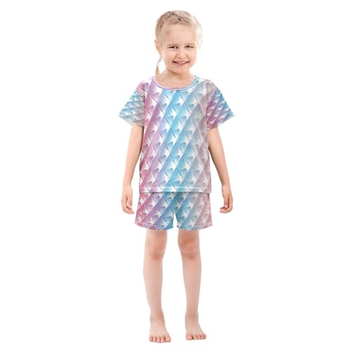 senya Short Sleeve Pajamas Sets Summer Cotton Sleepwear Gradien Color Design3