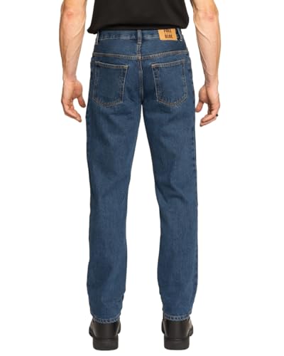 FULL BLUE 5 Pocket Denim Jeans, Regular Fit, Straight Legs, Sits at Waist, Medium Wash3