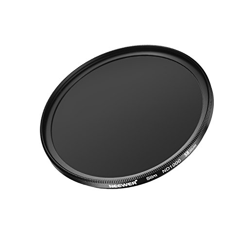 Neewer Slim 58MM Neutral Density ND 1000 Camera Lens Filter 10 Stop Optical Glass and Matte Black Flame for Lens with 58MM Thread Size, Ideal for Wide Angle Lenses