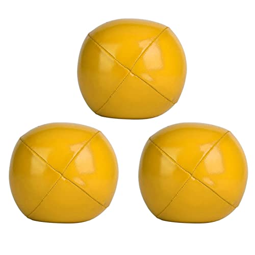 OVAQUIXI Juego de Pelotas de Malabarismo para Principiantes y Profesionales, Suave y Resistente a Desgarros, 3 Piezas para Niños Adultos, Rojo/Amarillo//Blanco (Yellow)