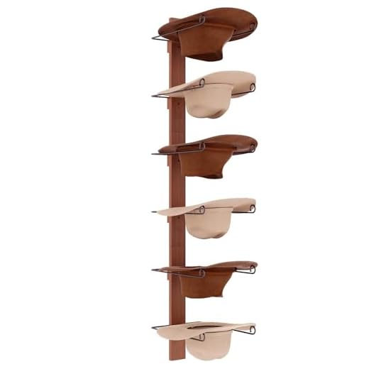 Yaoyiizy Cowboy Hat Rack - 6 Pieces Hat Holder for Cowboy Hats with 3 Wooden Board and Folding Wall Hooks, Black Western Metal Hat Storage Organizer Hangers for Wall