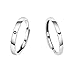 Uposao Anillo de pareja de plata de ley 925 para mejor amigo, anillo de sol y luna, anillo de dedos, pulido de cobre, regalo ajustable, anillo para parejas, novias