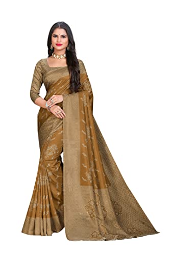 Image of Vimla Women's Kanjivaram Silk Uniform Saree and Unstitched Blouse Piece | Office School Uniform Saree For Women | Sari for Women