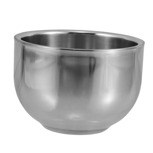 Beaupretty tazón de jabón de afeitar Accesorios de Tazón para jabón espuma de afeitar accesorios de baño tazones de afeitar para hombres titular de Acero inoxidable Silver