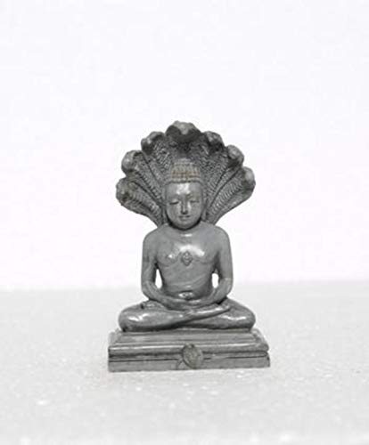 Sri Krishna Culture New Regular Parasvanath Swami Murti-Black,Height-4 Inches,God Idols/Statue/Figuirnes,Material-Polyresin & Marble,Made in India