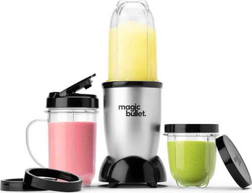 Magic Bullet Blender, Small, Silver, 11 Piece...