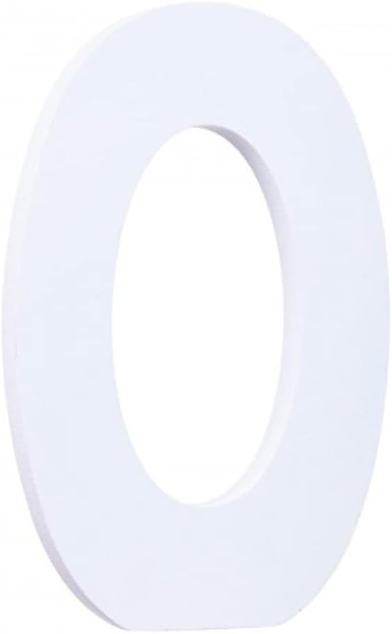 Rosymoment Wooden Number 0 Marquee for Party and Wedding Decor, 12 cm Length, Warm White (Number 0)