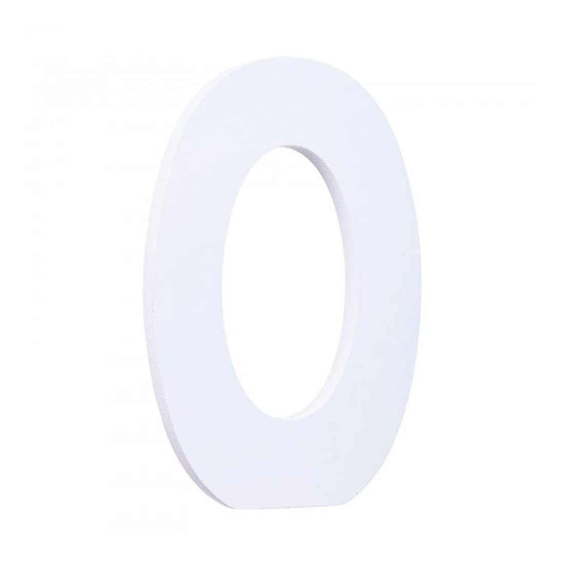 Rosymoment Wooden Number 0 Marquee for Party and Wedding Decor, 12 cm Length, Warm White (Number 0)