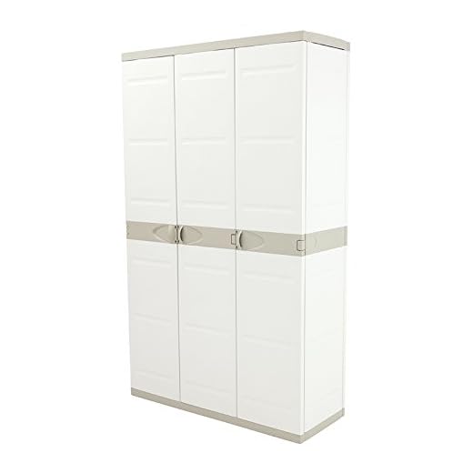 Plastiken (HLKRQ) Titanium Armarios, Madera Contrachapada, Beige, 105x44x176 cm