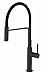 Chef - Grifo de cocina monomando repisa, caño flexible, sistema de ahorro energético coldopen, color negro