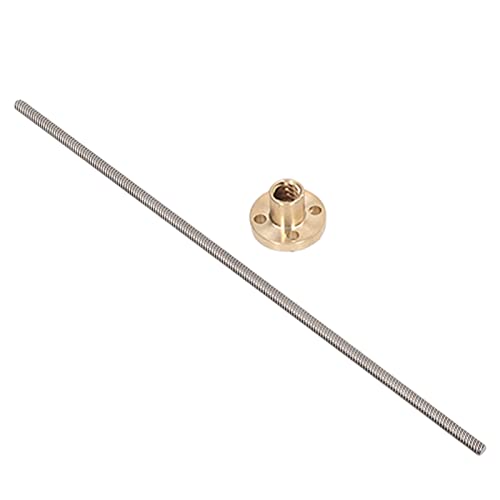 Tige de vis mère T8 en acier inoxydable 400mm avec écrou en laiton pour imprimante 3D et CNC