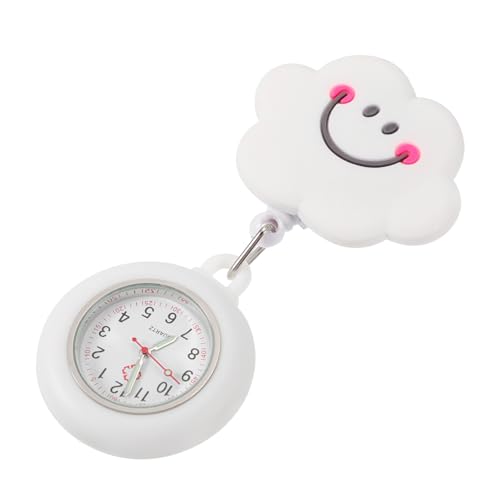 OATIPHO 可愛い公仔デザイン伸縮式看護師用懐中時計 シリコン製 耐久性 軽量で快適な着用感 ナースポケットウォッチ に