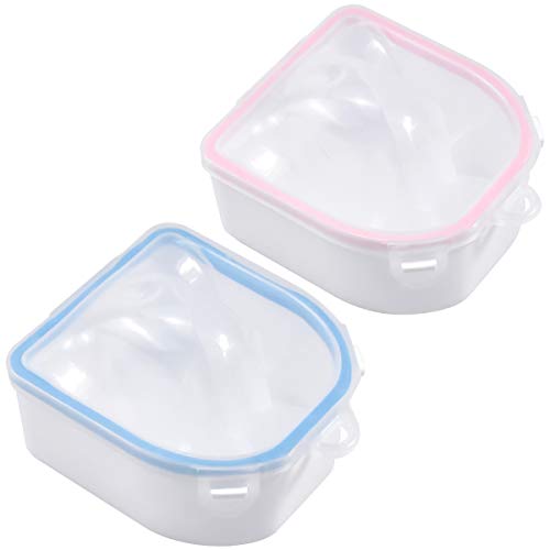HQdeal 2 Stück Nagel Einweichschale,Warmwasser Maniküre Schüssel Einweich-Schüssel Maniküre Werkzeug Nagelentferner Set…