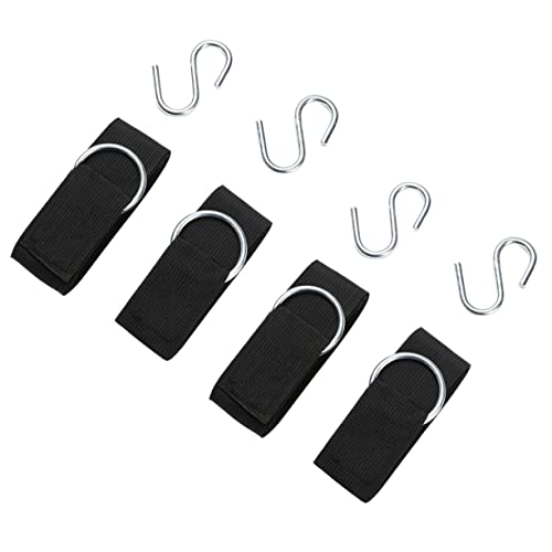 IWOWHERO Hammock-Tree-Straps Swing Hanging Kit Easy Install No Drill Rope S Hooks for Outdoor