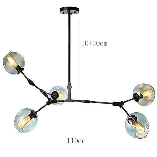 Lustre à bille de verre orientable 360 pour optimiser l'éclairage salon - 5