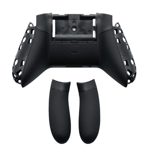 Hzxkqmil Carcasa Inferior de Repuesto & Cubierta de Rieles Laterales para Xbox Series X/S Controller, Funda Personalizada DIY Placas Traseras Accesorios para Xbox Core Mando Inalámbrico (Negro)