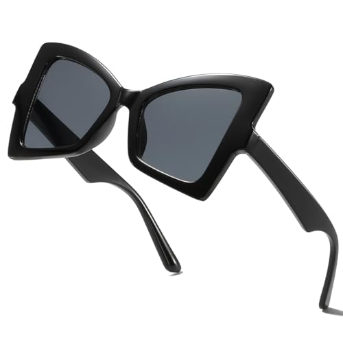 Oversized Cat Eye Sunglasses for Women Trendy UV Protection Butterfly Shaped Sunglasses Eyeglasses