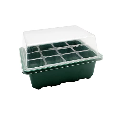 Voarge Zimmergewächshaus Anzuchtkasten, mit 12 Pflanzlöchern und Deckel,...