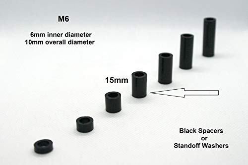 Craftdady 200 perline rotonde naturali in legno tinto di nero, 12 mm, perline distanziali per macramè, gioielli artigianali, decorazioni per la casa