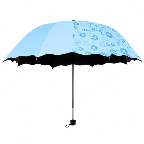 Image of Colour Change Umbrella for Kids & Adults | Waterproof Folding Travel Umbrella | Rain & UV Sun Protection | Wind Resistant Portable Design for School, College & Outdoor Use