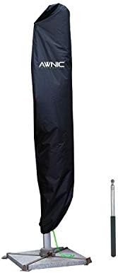 Awnic Sonnenschirm Schutzhülle Wasserdicht 420D Oxford 265×40x70/50cm | Ampelschirm Sonnenschirmabdeckung Wasserdicht Strapazierfähig mit Winddichtem, Abdeckung für Sonnenschirm mi