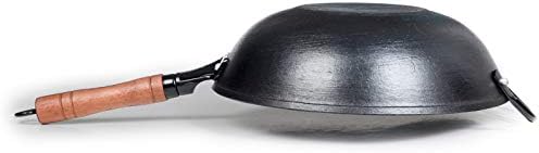 ZhenSanHuan Wok de Hierro Fundido 34cm Antiadherente miniatura 5