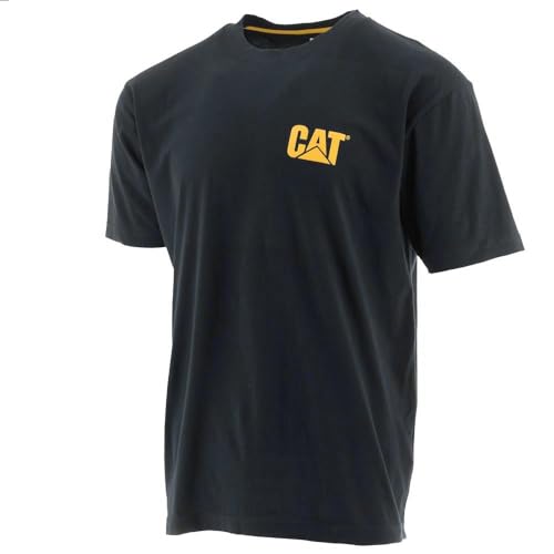 CAT Mens 1510579 Lightweight Trademark Short Sleeve T-Shirt - Large Regular - Black