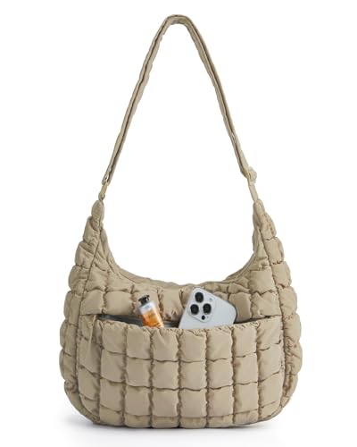 BAGSMART Quilted Crossbody Bag for Women, Lightweight Puffer Purse for Travel, Daily Use & Work