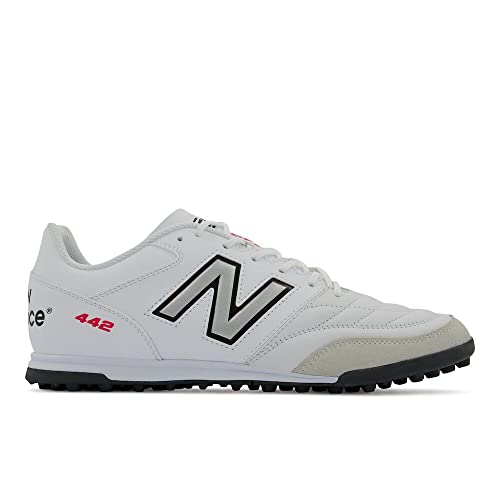 New Balance Men's 442 V2 Team Tf Soccer Shoe, White/Black, 8 #TOP2