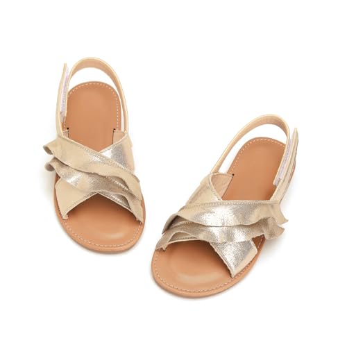 Image of Toddler Girls Sandals Summer Flats Dress Shoes for Baby Little Kids Girl