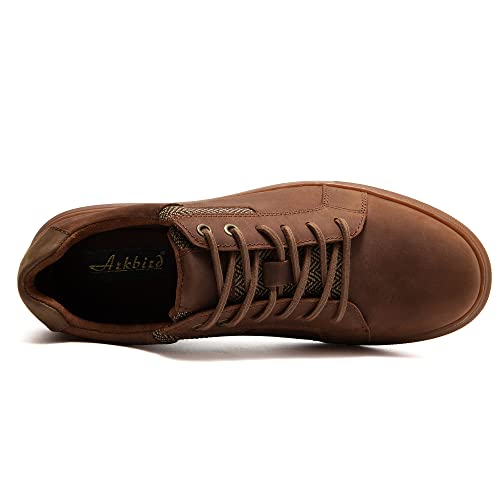 Image of Men's Fashion Casual Oxford Sneakers Suede Leather Walking Shoes for Men Comfortable Daily Footwear Size 7
