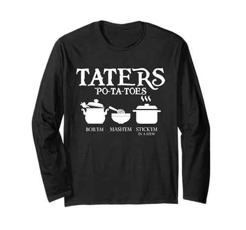 Camiseta Taters Po-ta-toes Manga Larga