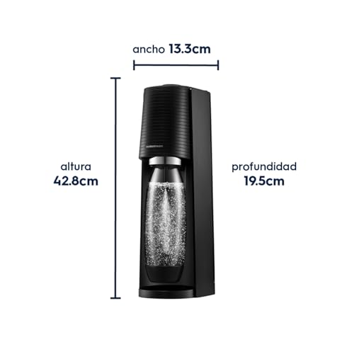 Miniatura 3 de Sodastream Terra Promopack Con Cilindro De Co2 Y Botella De Plástico Apta Para Lavavajillas, Color Negro, Altura 44 Cm, 3 X 1 L