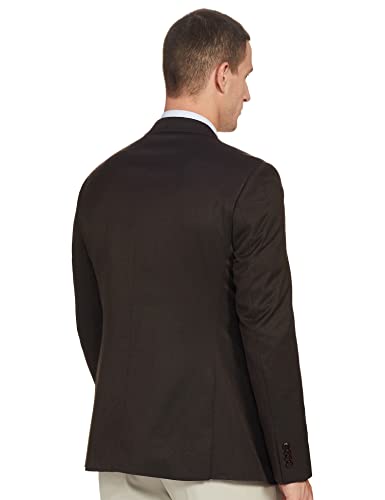 Image of Raymond Wool Blend Men's Full Sleeve Slim FIT Dark Brown Formal Suit
