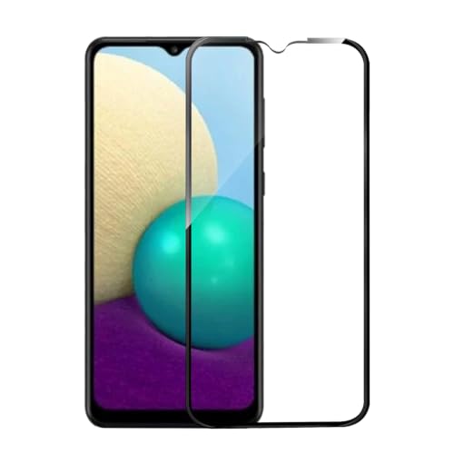 Image of Military-Grade Tempered Glass Screen Protector Compatible for Samsung Galaxy A02 / A02s with Edge to Edge Coverage and Easy Self-Installation Kit (Samsung Galaxy A02)