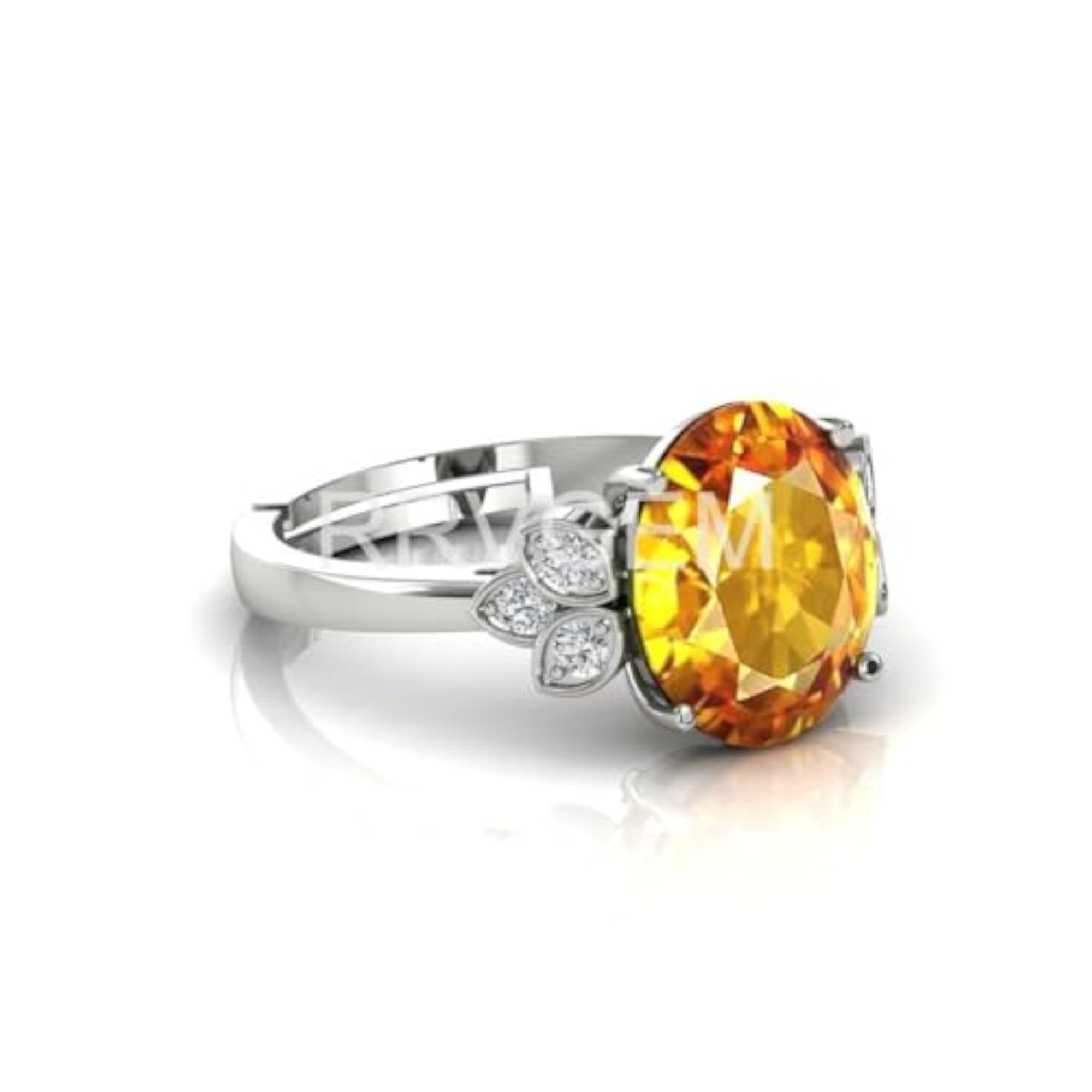 Citrine Sunela Ring, Handcrafted Silver Plated Finger Ring
