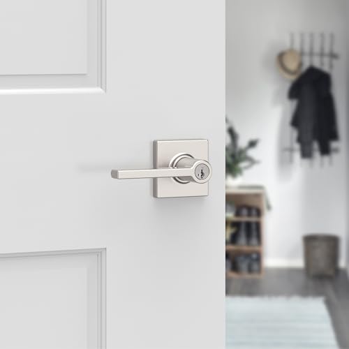 image for Kwikset Casey Entry Door Handle with Lock and Key, Secure Keyed Revers