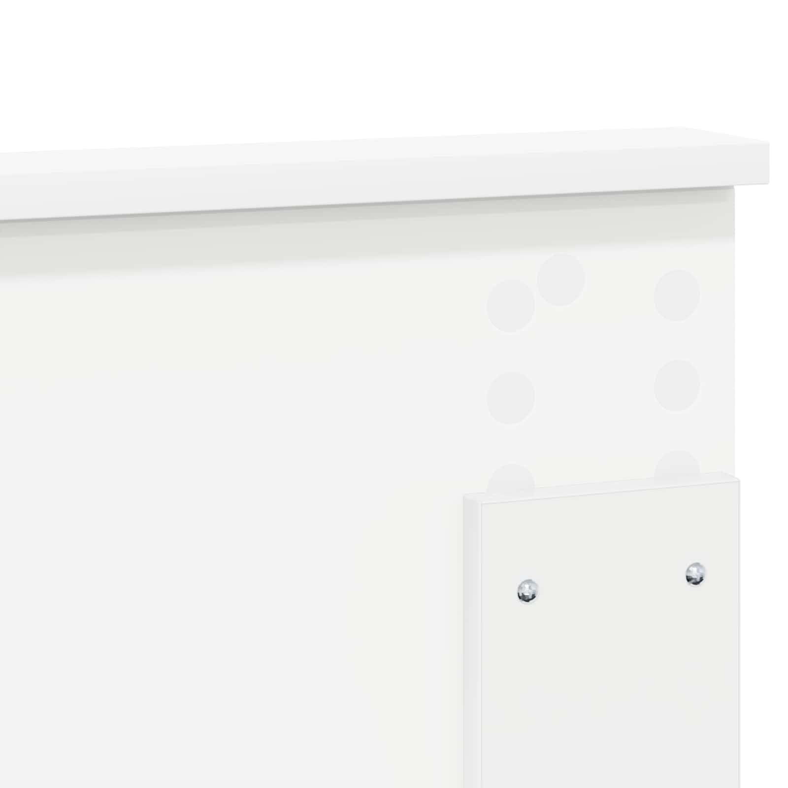 vidaXL Testiera Bianco Legno Multistrato, Testata Moderna, Stile per Camera, Design Resistente, Montaggio Facile, Forma Rettangolare, Mobile in Legno Ingegnerizzato