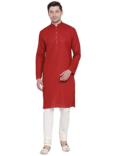 Image of Royal Kurta Mens Cotton Long Kurta Pyjama Set