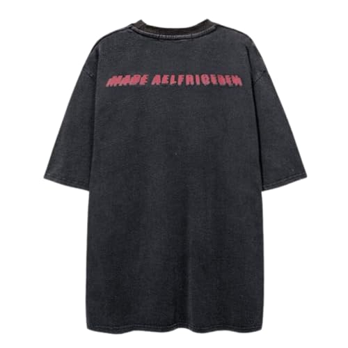 Aelfric Eden Mens Vintage Graphic Tees Y2K Irregular Butterfly Printed Tee Oversized Streetwear Casual T-Shirt2